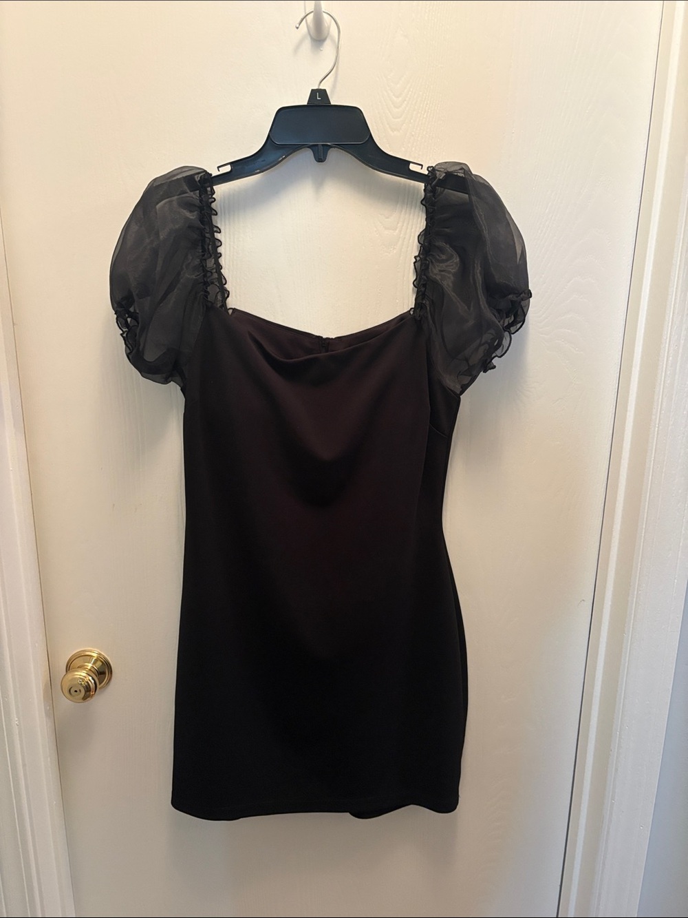 Black Ruffled Sleeve Dress